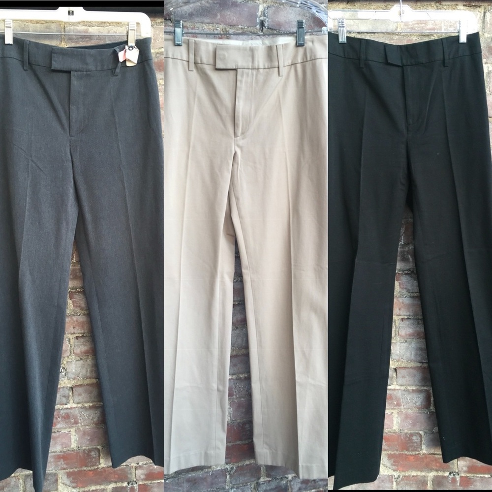 THREE (3) PAIR BANANA REPUBLIC HARRISON FIT COTTON SPANDEX BLEND CLEAN 6-LONG
